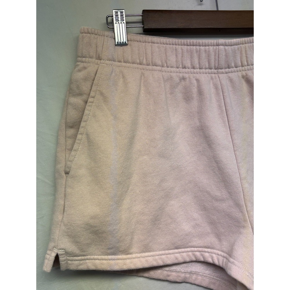 The North Face Fleece Shorts Womens Pink Moss Logo Large Comfortable Free Ship - Picture 3 of 6